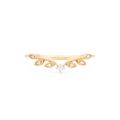 Joia do ouro amarelo de Diamond Wedding Unique Engagement Rings 14K