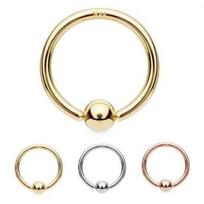Bordos perfurando de Ring Hoop Cartilage Nose Eyebrow do bocal do ouro da joia 14K