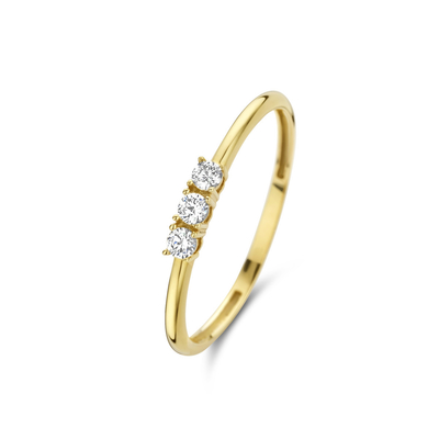 Ouro Ring With Zir Conia de Monte Napoleone Stella 9K