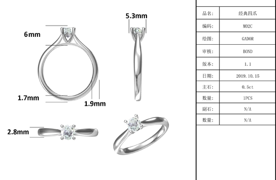 925 aneis de noivado de Sterling Silver Jewelry Diamond Moissanite prometem anéis para mulheres