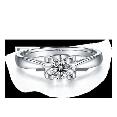 Do anel de prata branco de Moissanite 9K do quadrado joia minimalista do casamento da CZ