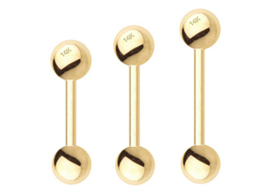 Brincos de Arcade Gold Body Piercing Jewelry que lustram o corte para o ODM do OEM da cartilagem