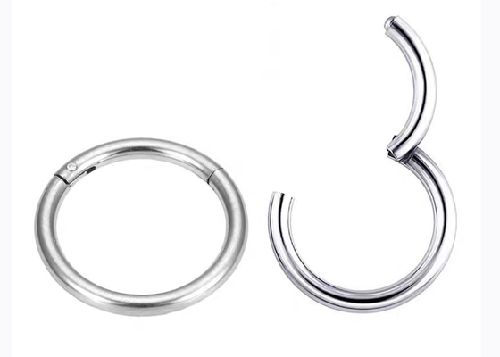 Clicker do ouro branco de Periceing, ODM do OEM dos brincos da aro do ouro 14k para o aniversário