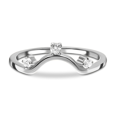 14K Rose Gold Real Diamond Jewellery, fantasia real redonda Diamond Anniversary Rings