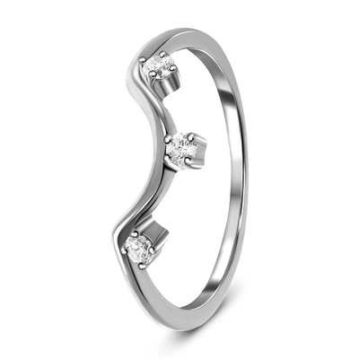 14K Rose Gold Real Diamond Jewellery, fantasia real redonda Diamond Anniversary Rings