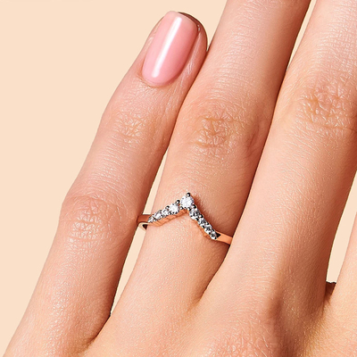 Celebridade Diamond Engagement Rings For Women, 14K Rose Real Diamond Jewellery