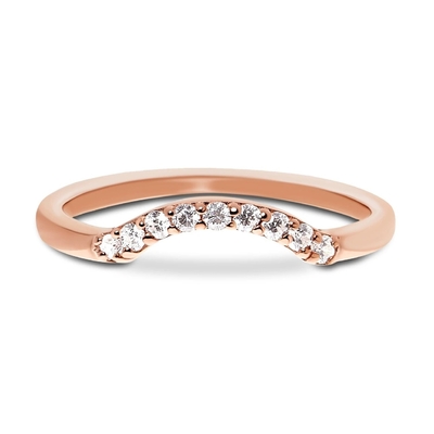 Diamond Fancy Promise Rings real o mais bonito 14K Rose Gold Jewelry