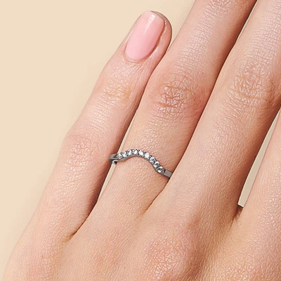 Diamond Fancy Promise Rings real o mais bonito 14K Rose Gold Jewelry