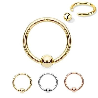 Bordos perfurando de Ring Hoop Cartilage Nose Eyebrow do bocal do ouro da joia 14K