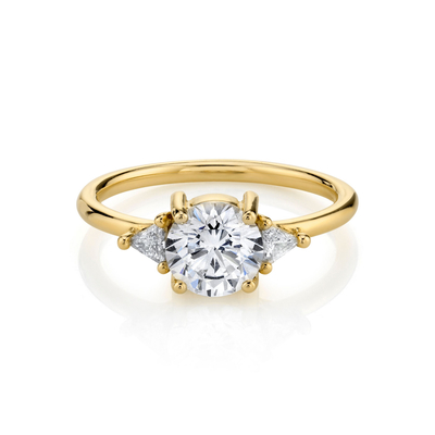 RD 4mm Diamond Ring natural redondo, garra que ajusta a aliança de casamento do ouro 18k