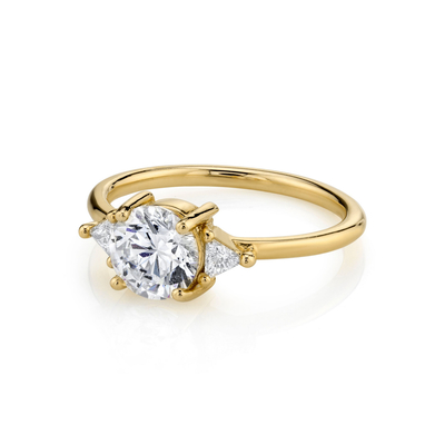 RD 4mm Diamond Ring natural redondo, garra que ajusta a aliança de casamento do ouro 18k
