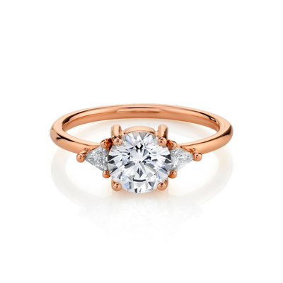 RD 4mm Diamond Ring natural redondo, garra que ajusta a aliança de casamento do ouro 18k