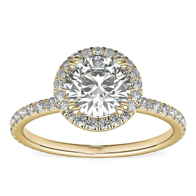 Gia Big Diamonds Woman Engagement luxuosa ouro 9K/14K/18K de Ring Real Solid