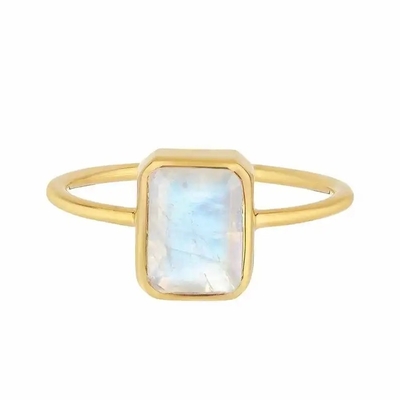 925 Sterling Silver Vine Manufacturer Round cortaram o acoplamento Ring Wholesale Women Jewelry Rings de Moonstone do arco-íris