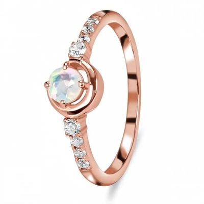 Anel na moda para a guloseima de pedras preciosas da forma de Sterling Silver Moonstone Ring Heart das mulheres 925 que combina empilhando o anel