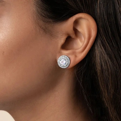 As mulheres chapeadas ouro de Sterling Silver Jewelry 14K da venda por atacado 925 oscilam brincos naturais da gota de Moonstone dos brincos