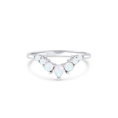 925 anéis preciosos genuínos elegantes antigos de prata de Opal Promise Engagement Wedding Anniversary
