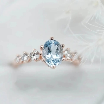 Anel delicado de 925 Sterling Silver Fashion Design Exquisite Moonstone