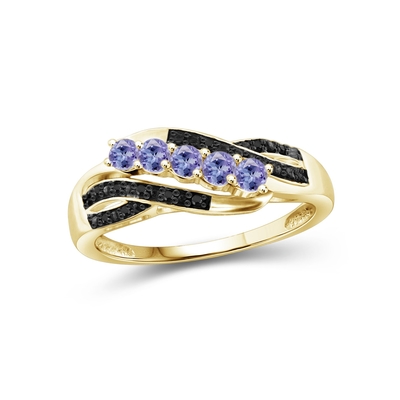 O coxim natural de 2 ct cortou o anel do cocktail de Tanzanite no ouro branco de Ring In 18K do acoplamento de Sterling Silver