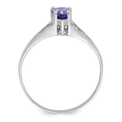 0,25 quilates Tanzanite 0,925 Sterling Silver Ring Jewelry com diamante branco – anéis de pedra preciosa com Hypoallergenic