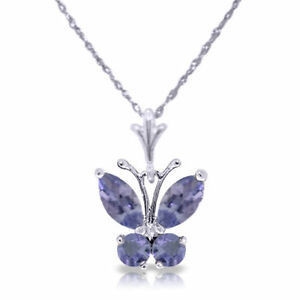 Diamantes naturais Sterling SilverI 14K da colar do pendente do coração da infinidade de Tanzanite