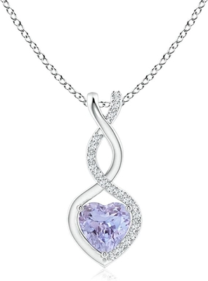 3,12 quilates Tanzanite genuíno e topázio branco colar 925 Sterling Silver de 3 partes