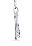 1/3 de ct. t.w. Colar do pendente da viagem da ametista 7-Stone em Sterling Silver