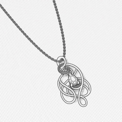 Água-marinha Diamond Necklace (ouro 14k branco, água-marinha 6x9mm da forma da pera, diamantes .10cttw.)
