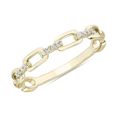 forma Ring For Women da relação de 9K Rose Gold With Silver Diamond