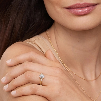Joia Diamond Engagement Ring For Girls do ouro amarelo de 9 K