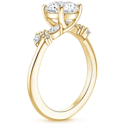 Arden Diamond Engagement Ring With 0,75 quilates em volta do ouro amarelo de Diamond In 9k