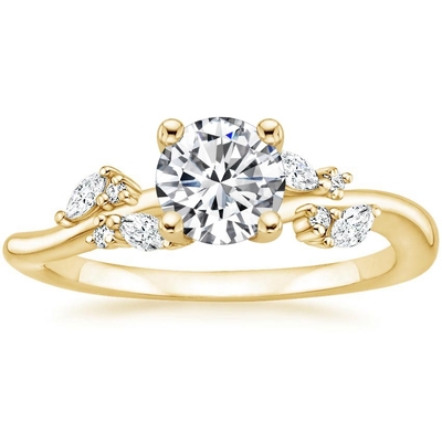 Arden Diamond Engagement Ring With 0,75 quilates em volta do ouro amarelo de Diamond In 9k