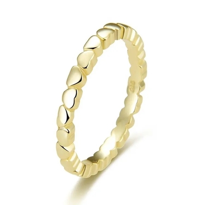 Ouro amarelo Ring For Girls do projeto delicado da joia do ouro amarelo de 9 K