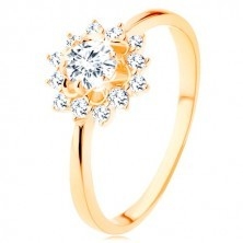 Willow Diamond Engagement Ring (1/8 de Ct. TW.) Com ouro 9K