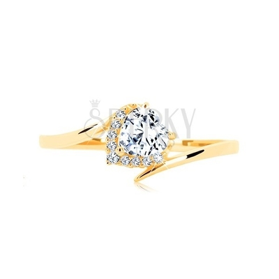 Willow Diamond Engagement Ring (1/8 de Ct. TW.) Com ouro 9K