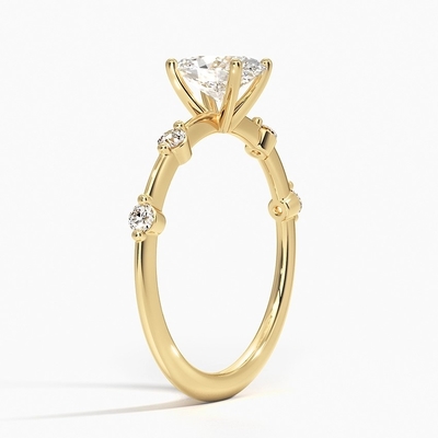 Aimee Diamond Engagement Ring With diamante oval de 0,75 quilates