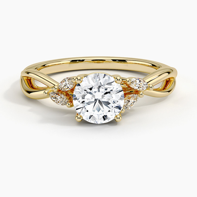 Willow Diamond Engagement Ring (1/8 de Ct. TW.) Com ouro 9K