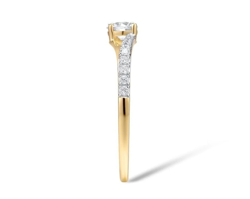 anel de noivado do ouro 9K/Ring Adele das mulheres - Pre-ordem