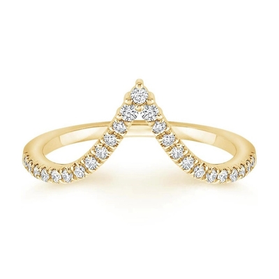 O anel excelente caracteriza vislumbrar diamantes de Pavé com ouro 9K para mulheres