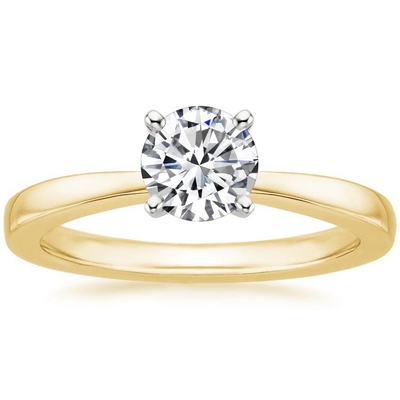 Willow Diamond Engagement Ring Luxe 1/4 de Ct. TW. Com coração do ouro 9K