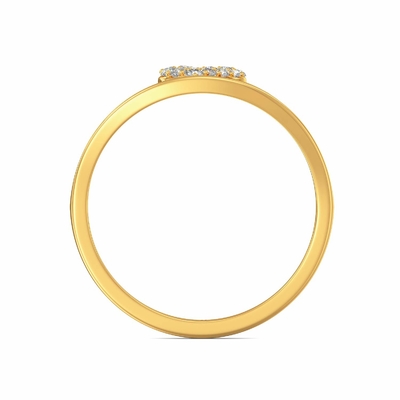 Anel de ouro amarelo de Joyalukkas 9K, coração Diamond Engagement Ring das meninas