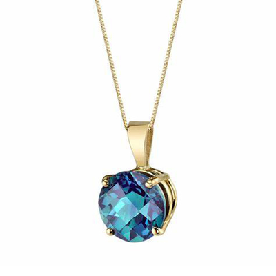 O laboratório da colar das mulheres de Sterling Silver Jewelry Fashion CZ da venda por atacado 925 criou o pendente de pedra do Alexandrite