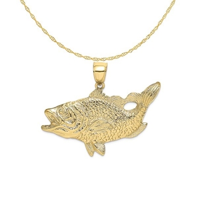 o ouro 10K amarelo lustrou o encanto gravado do pendente dos golfinhos com a colar de pouco peso da corrente da corda do ouro 14K amarelo