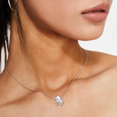Cavalo marinho da CZ do zirconita de 925 Sterling Silver Gold Plated Enameled vida marinha do encanto do pendente da colar da corrente de 18 polegadas