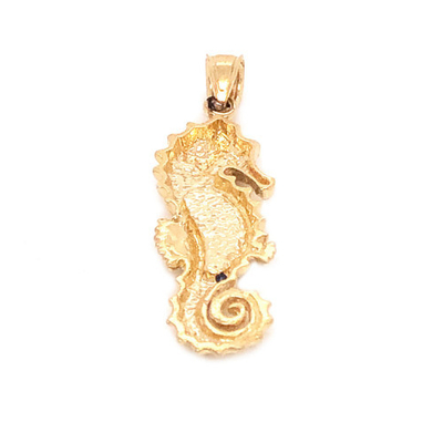 Cavalo marinho da CZ do zirconita de 925 Sterling Silver Gold Plated Enameled vida marinha do encanto do pendente da colar da corrente de 18 polegadas