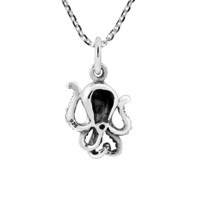 Joia maravilhoso da vida de Sterling Silver Pendant Necklace Sea do polvo do mar para amantes do oceano