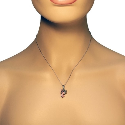 Joia fina da vida marinha do pendente da colar do encanto de 925 peixes de Sterling Silver Lobster Clasp Enameled para presentes das mulheres para ela