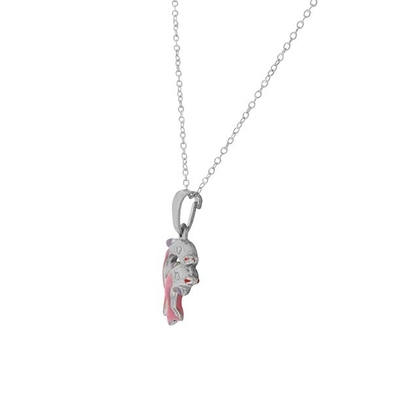 925 que Sterling Silver 3D esmalta dois golfinhos acoplam a colar do pendente do encanto