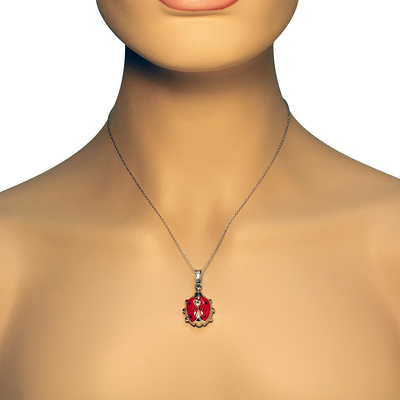 925 que Sterling Silver 3D esmalta dois golfinhos acoplam a colar do pendente do encanto
