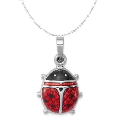 Joia fina da vida marinha do pendente da colar do encanto de 925 peixes de Sterling Silver Lobster Clasp Enameled para presentes das mulheres para ela